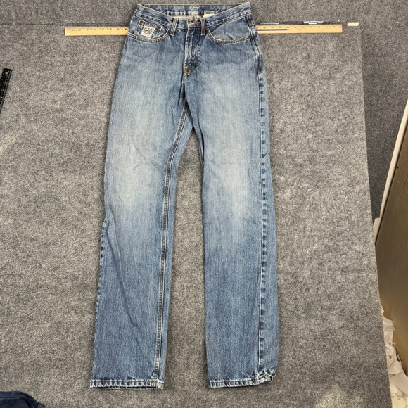 Cinch Other - Cinch Jeans Mens Size 30x38 Blue Light Wash Straight Leg Western Denim 24684